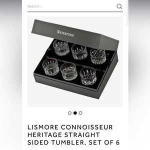 Waterford Crystal Lismore Connoisseur Heritage Straight Sides Tumbler - set of 6